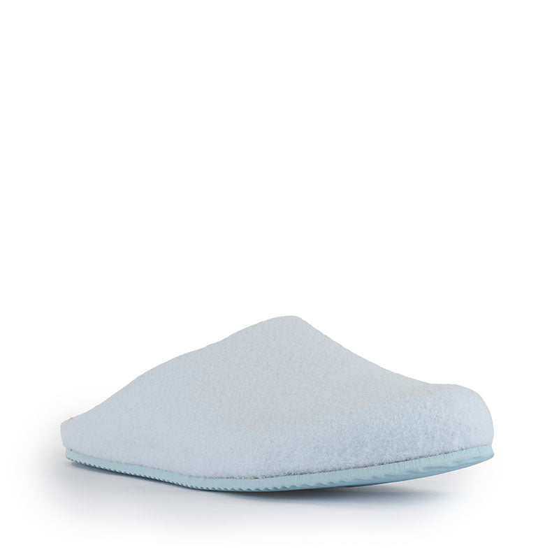 Pilar Baby Blue Vegan Felt Mule Slipper Bedroom Athletics