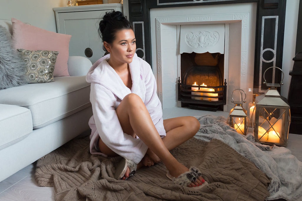 Girl in a dressing gown