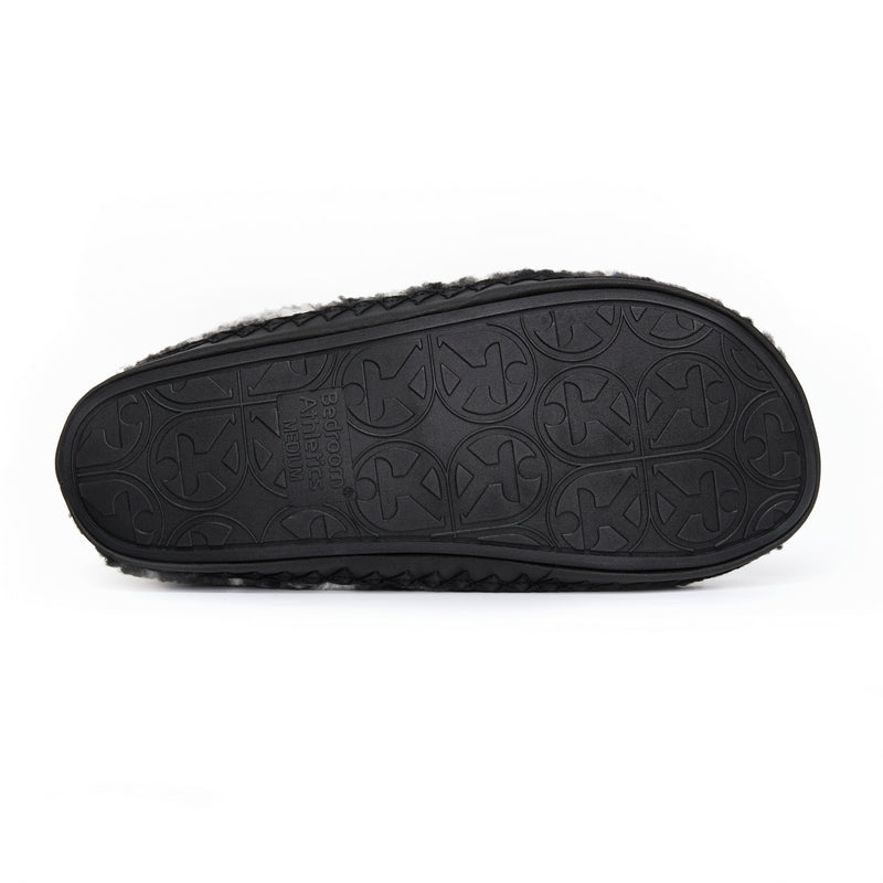 Teddy Slipper Boots in Grey Stripe Colour - Outer sole with Bedroom Athletics logo