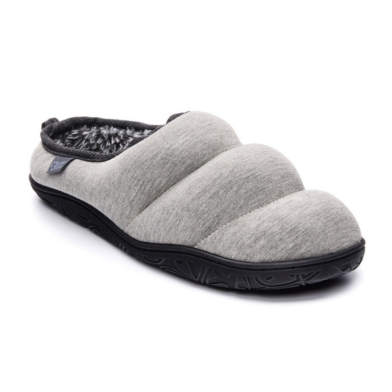 Matt - Jersey Puffa Mule Slipper - Grey Marl – Bedroom Athletics