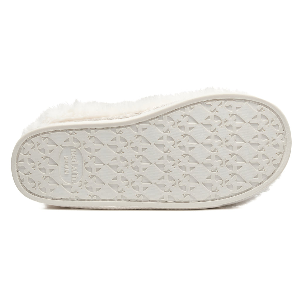 Picture of Ariana Cream Coloured Slipper sole with bedroom Athletics logo