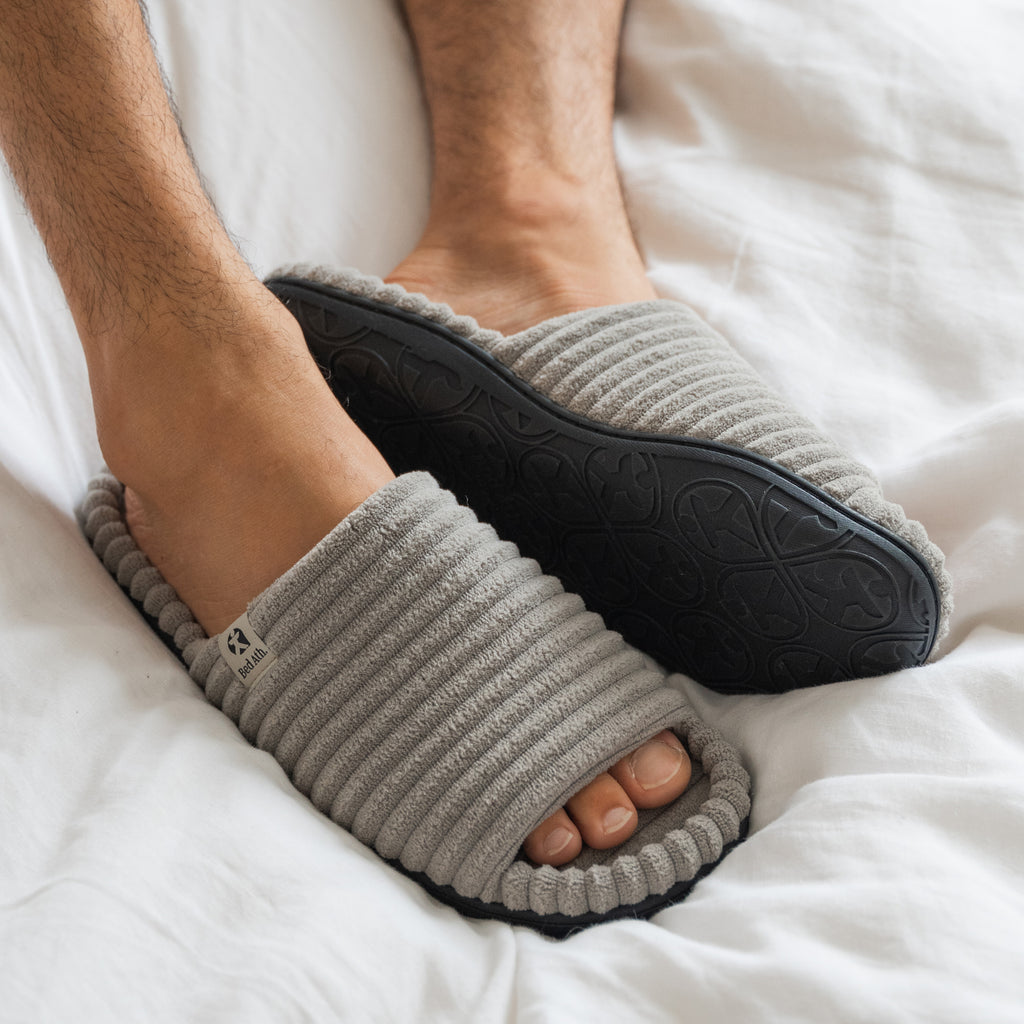 Andy - Jumbo Cord Slipper Slider - Stone