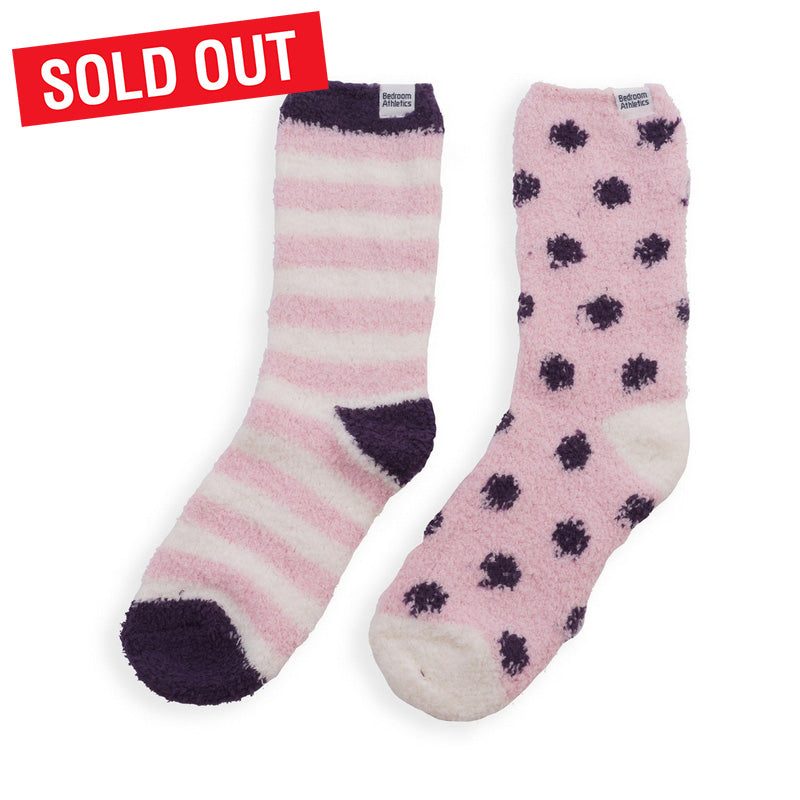 Aria - 2-Pack Cosy Socks - Chalk Pink
