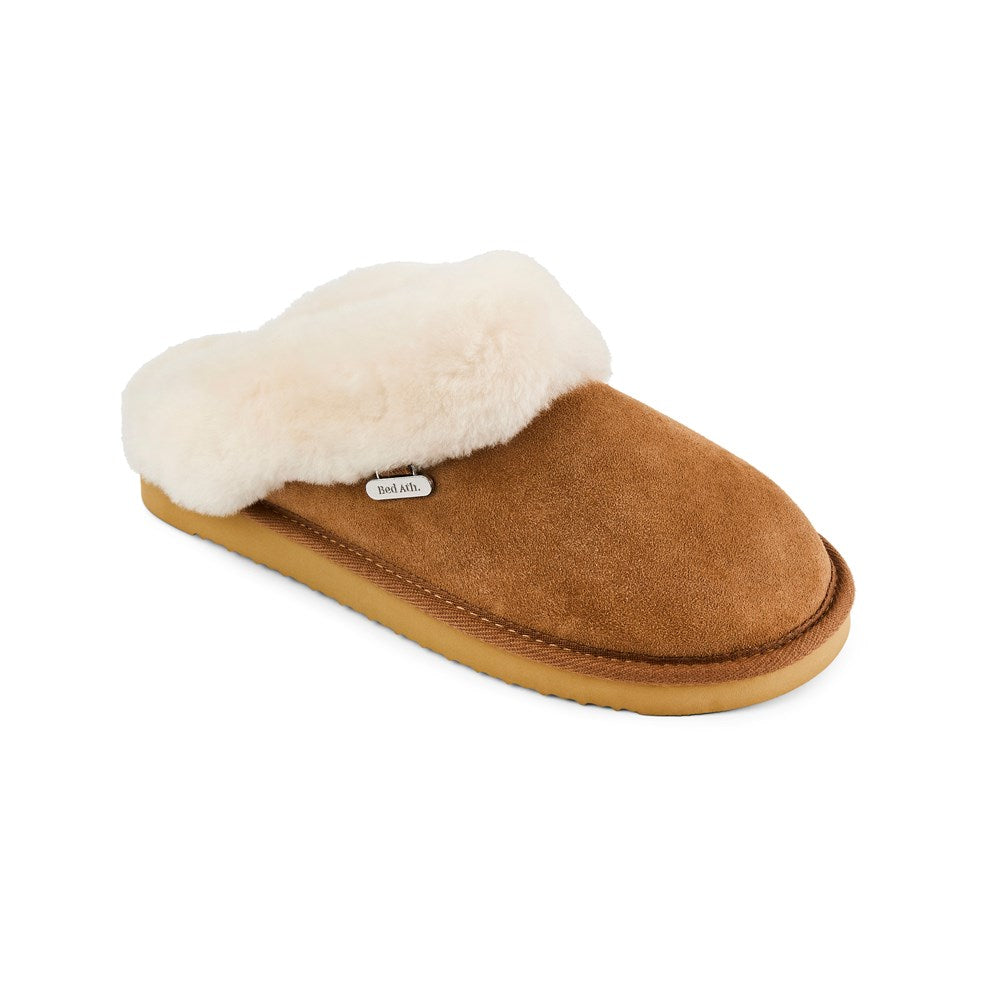 Margot - Double Faced Sheepskin Mule - Chestnut