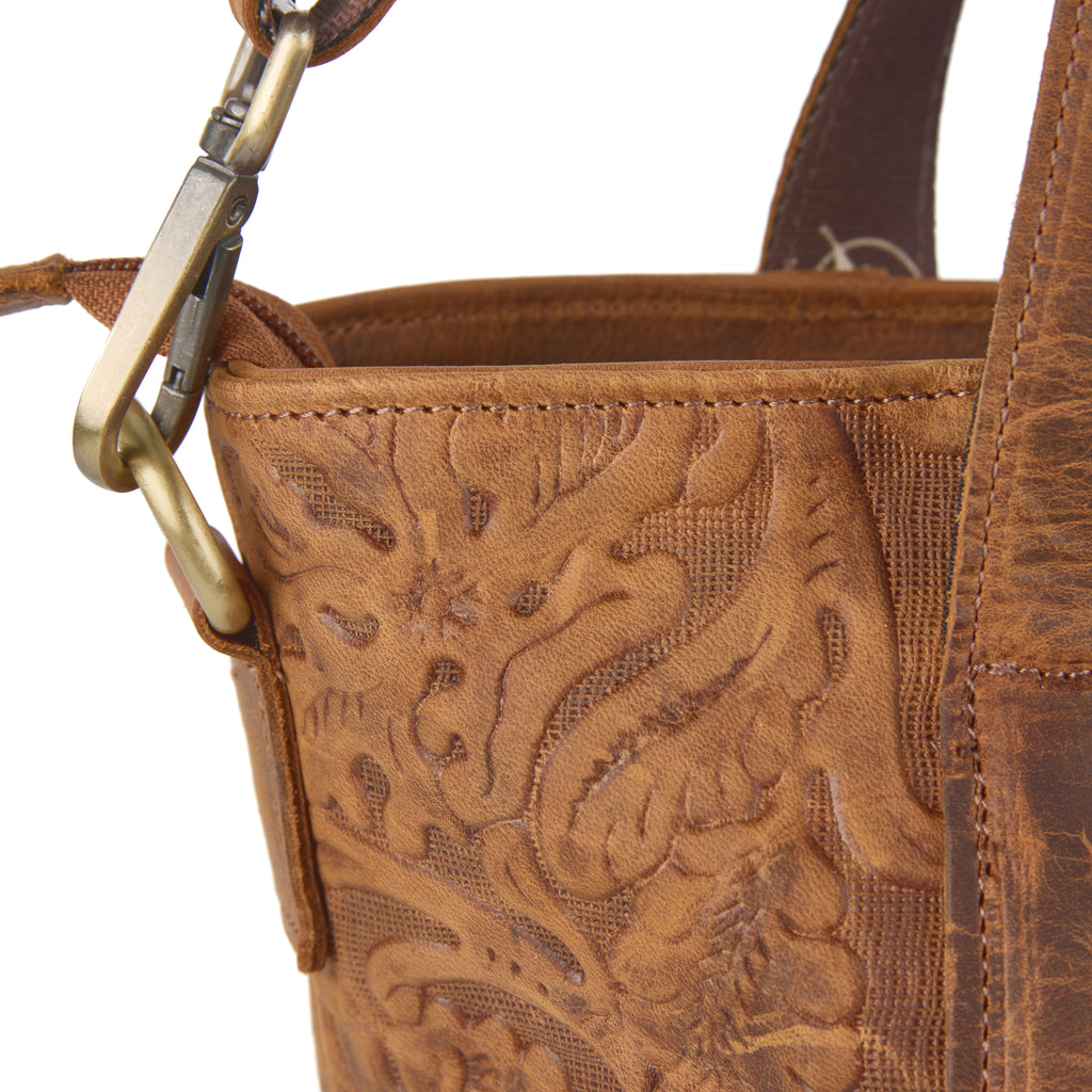 Buffon - Embossed Large Leather Bag