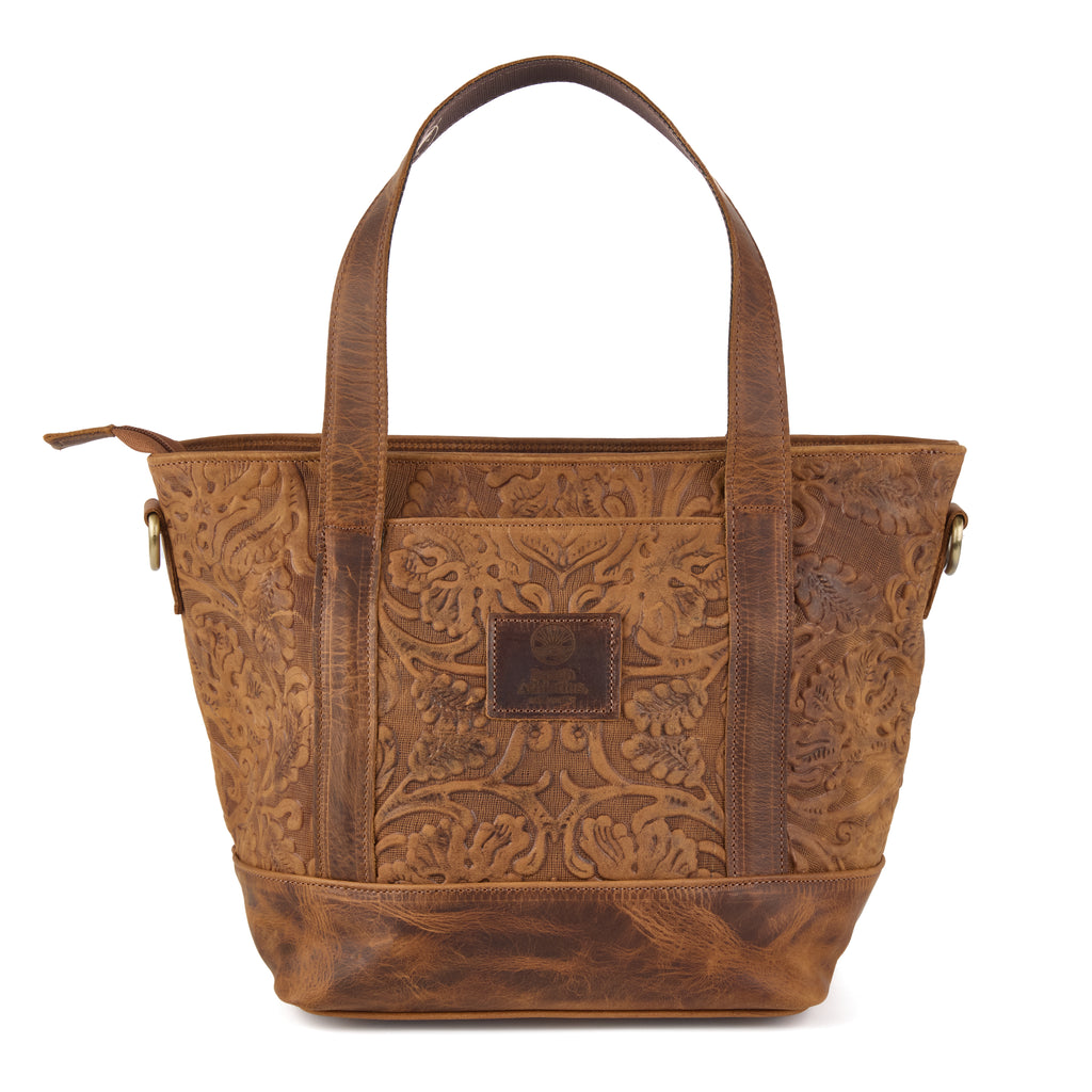 Buffon - Embossed Large Leather Bag