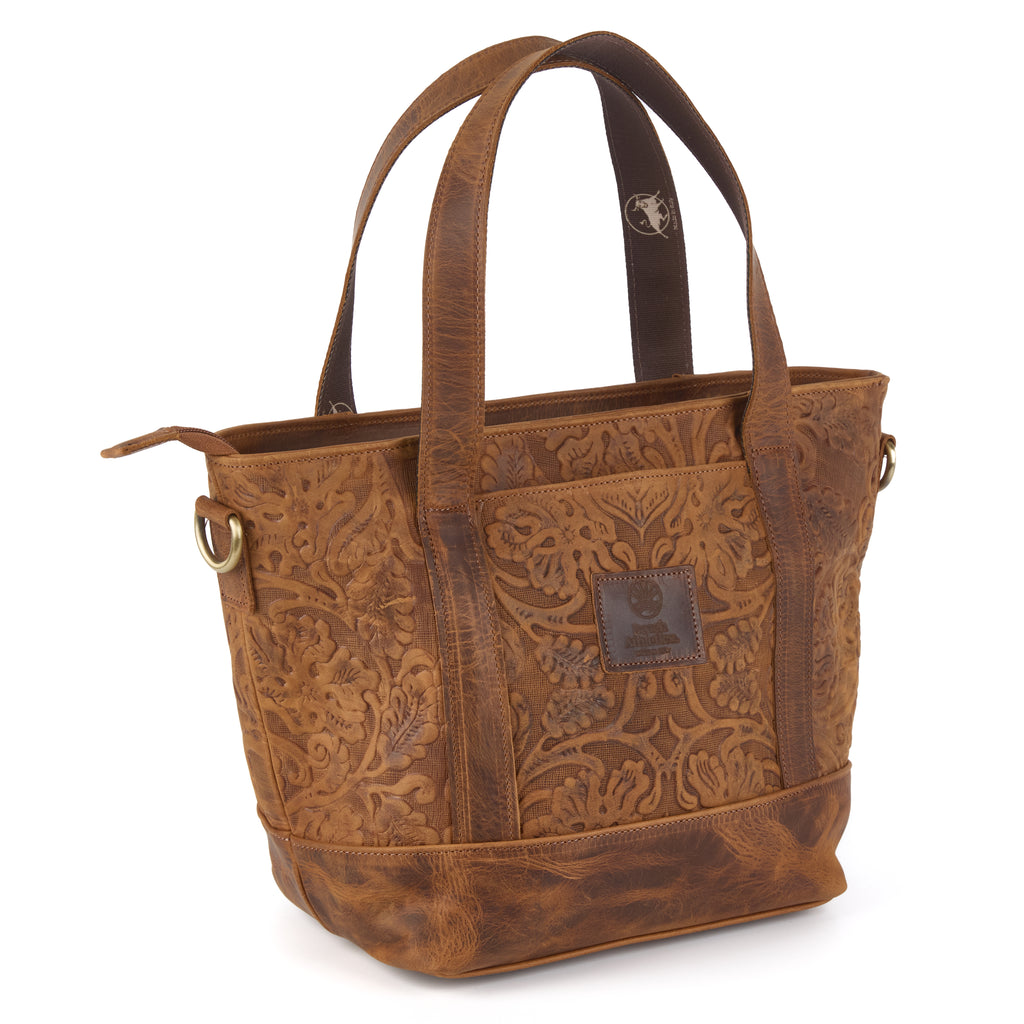 Buffon - Embossed Large Leather Bag
