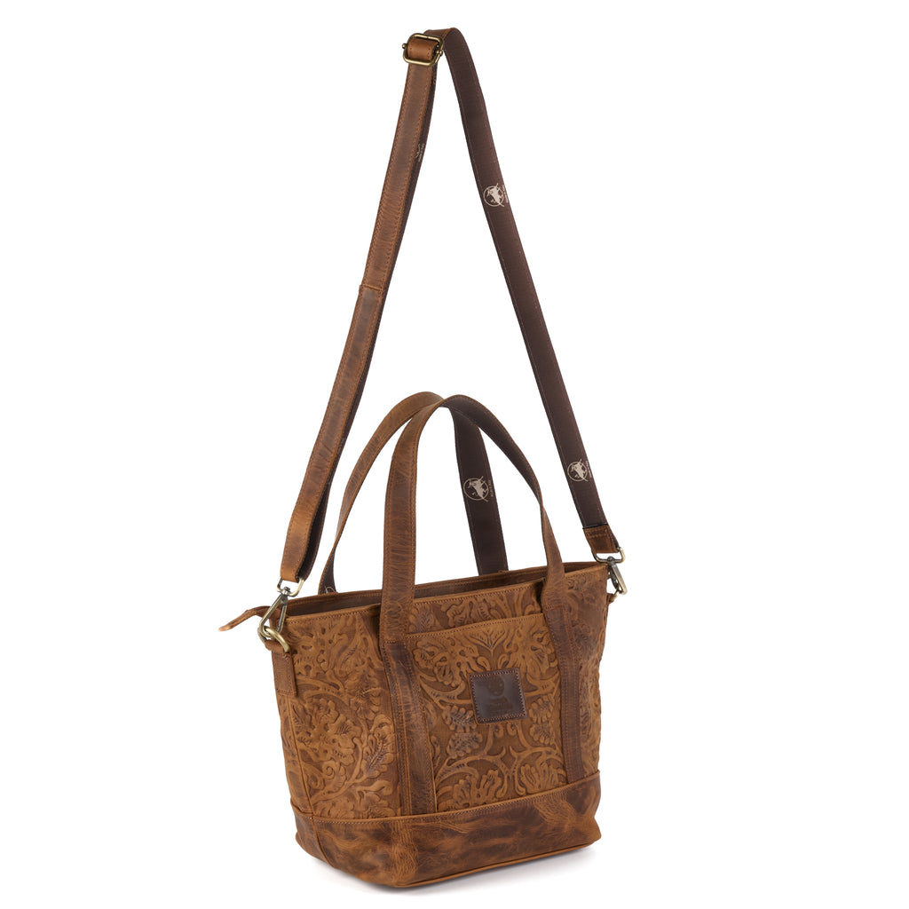 Buffon - Embossed Large Leather Bag