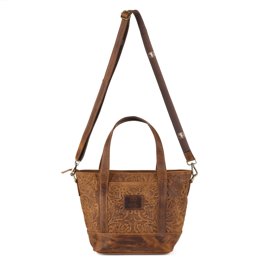 Buffon - Embossed Large Leather Bag