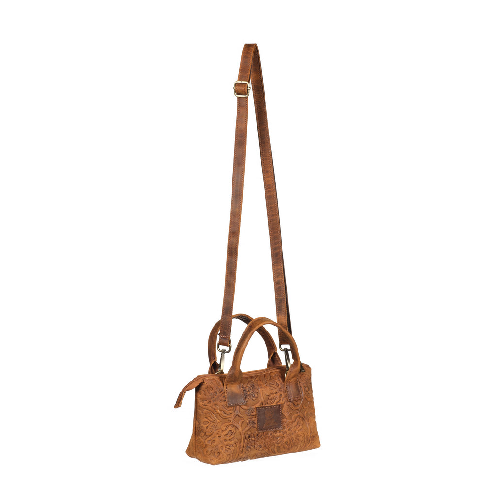 Buffon - Embossed Large Leather Bag