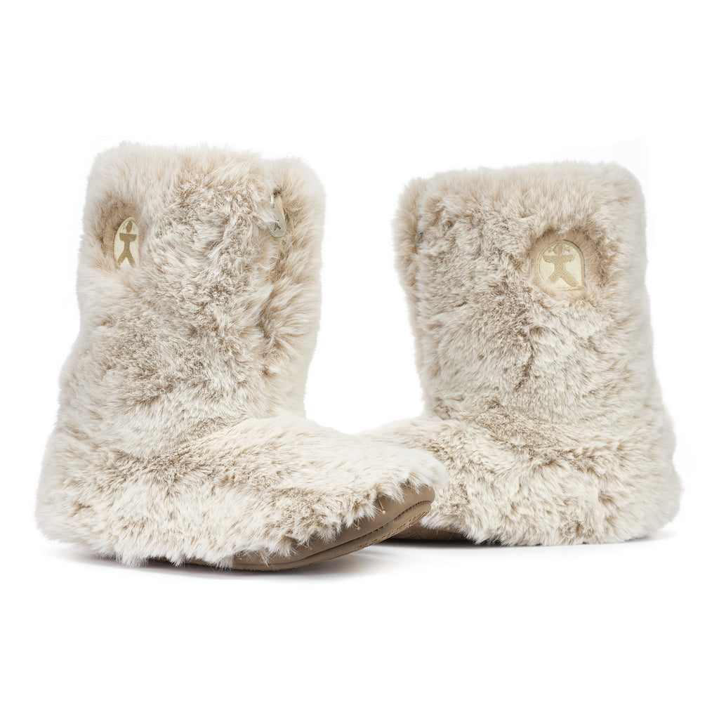 pair of Cole Ferret faux fur slipper boots