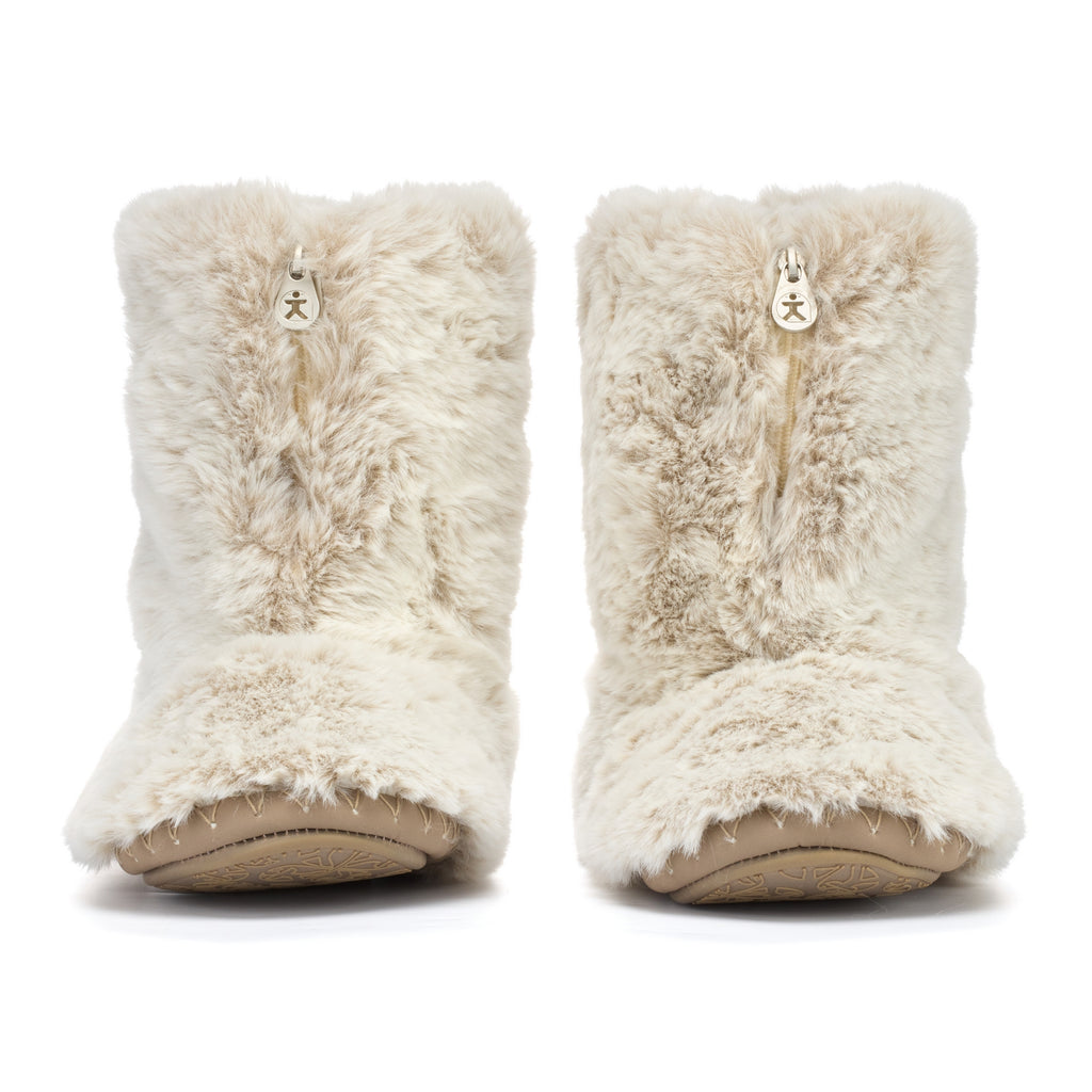 front of Cole Ferret faux fur slipper boots