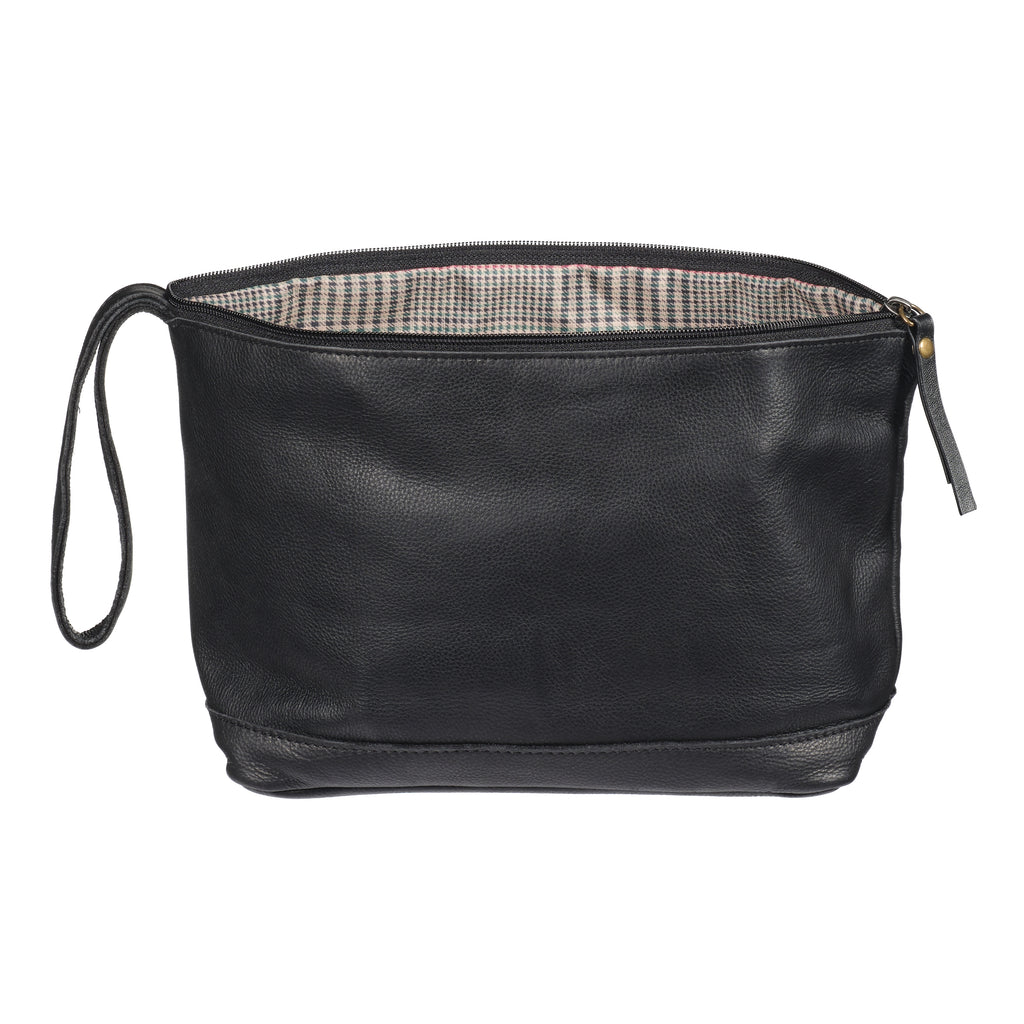 Cannavaro - Leather Washbag - Black