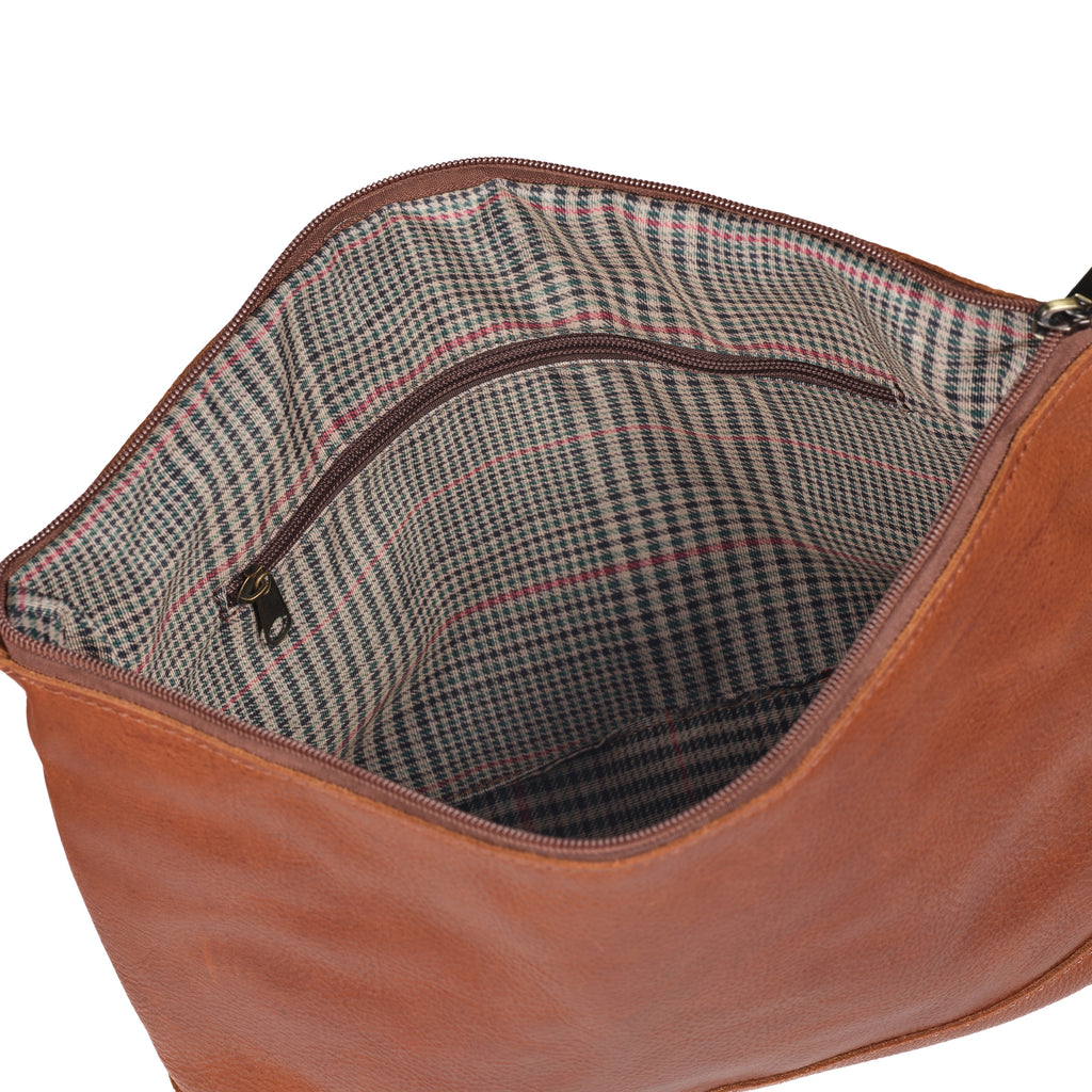 Cannavaro - Leather Washbag - Tan