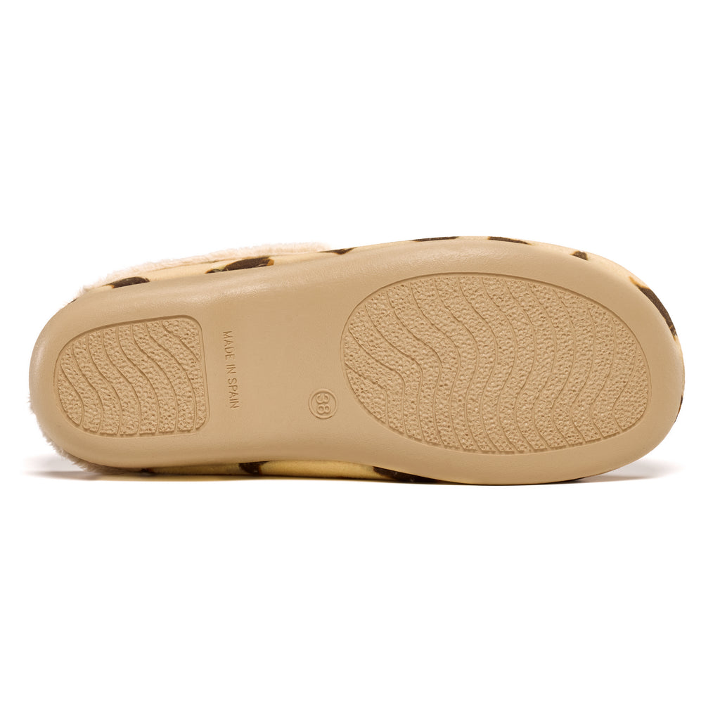 Coco - All Over Dog Print Mule Slipper - Beige