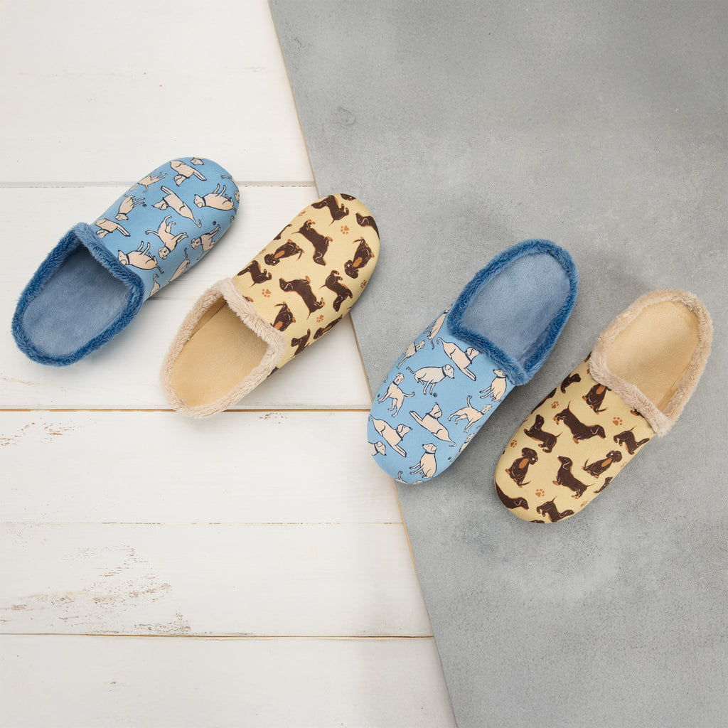 Coco - All Over Dog Print Mule Slipper - Beige