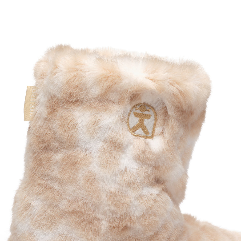 Cole - Luxury Faux Fur Slipper Boot - Caramel Leopard