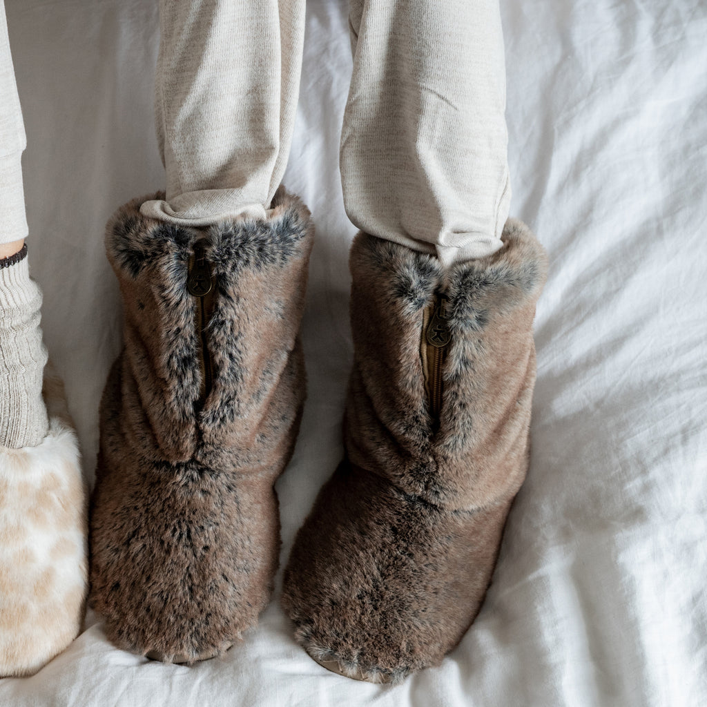 Cole - Luxury Faux Fur Slipper Boot - Sable