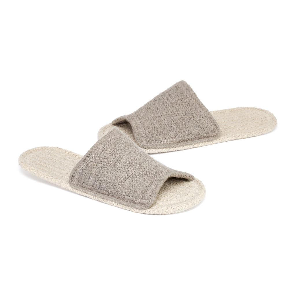 A pair of Frieda light grey slippers