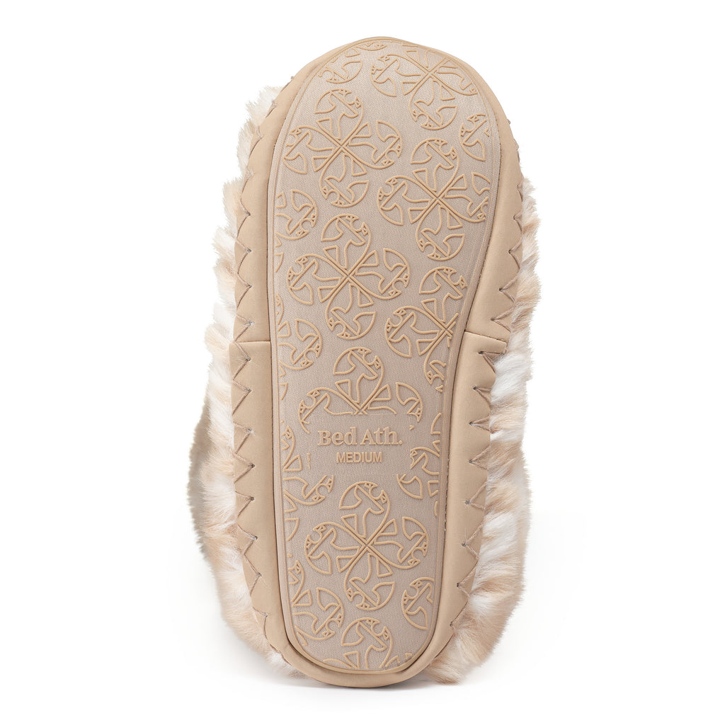 Florence - Tall Luxury Faux Fur Slipper Boot - Patchwork Caramel Leopard