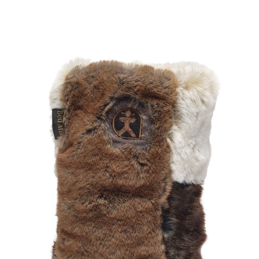 Florence - Tall Luxury Faux Fur Slipper Boot - Patchwork Naturals