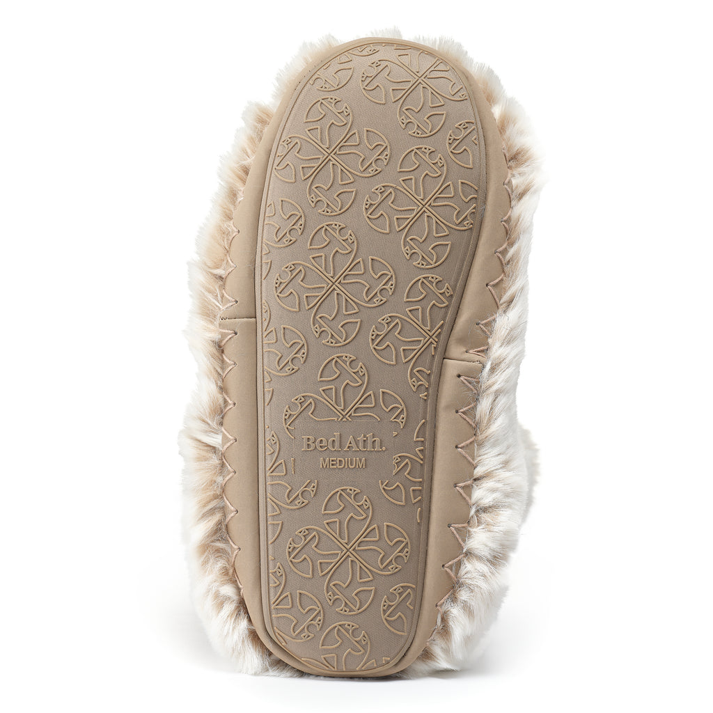 Florence - Tall Luxury Faux Fur Slipper Boot - Patchwork Naturals