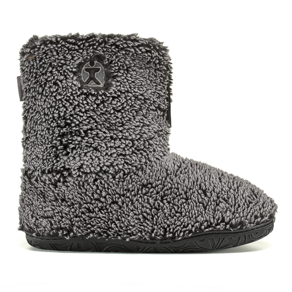 Gosling - 100% Recycled Sherpa Men's Slipper Boot - Snow Tipped Black