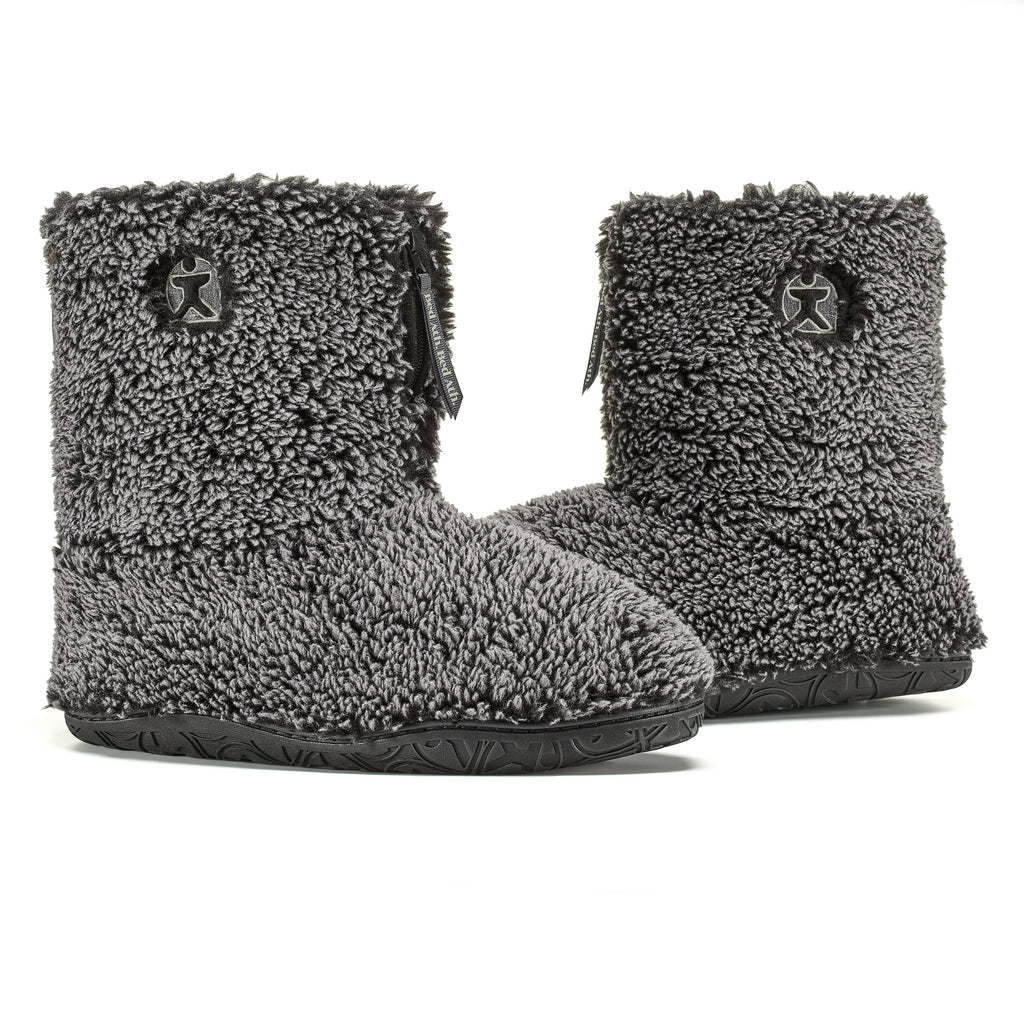 Gosling - 100% Recycled Sherpa Men's Slipper Boot - Snow Tipped Black