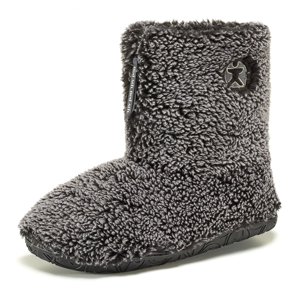 Gosling - 100% Recycled Sherpa Men's Slipper Boot - Snow Tipped Black