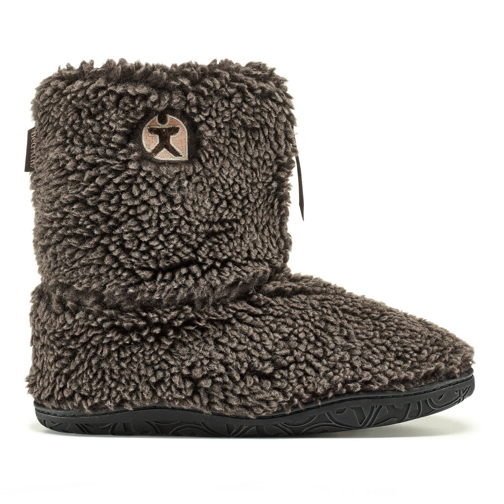 Gosling - Snow Tipped Sherpa Men's Slipper Boot - Washed Dark Chocolate