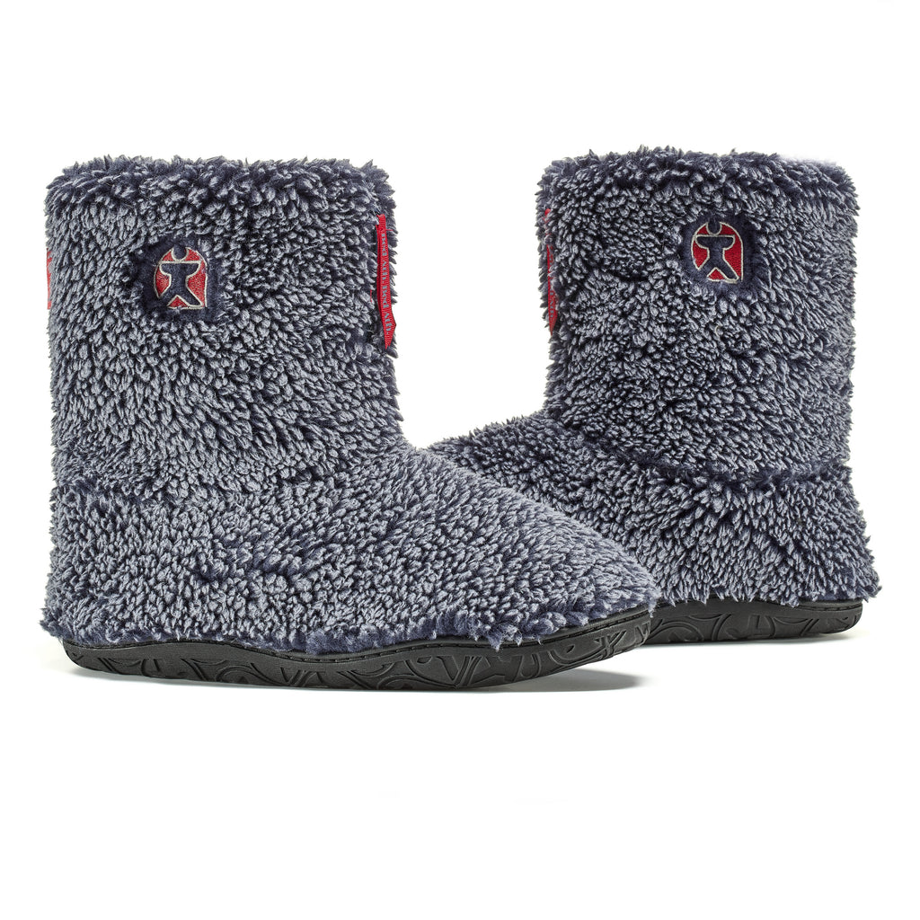 Gosling - 100% Recycled Sherpa Men's Slipper Boot - Snow Tipped Navy