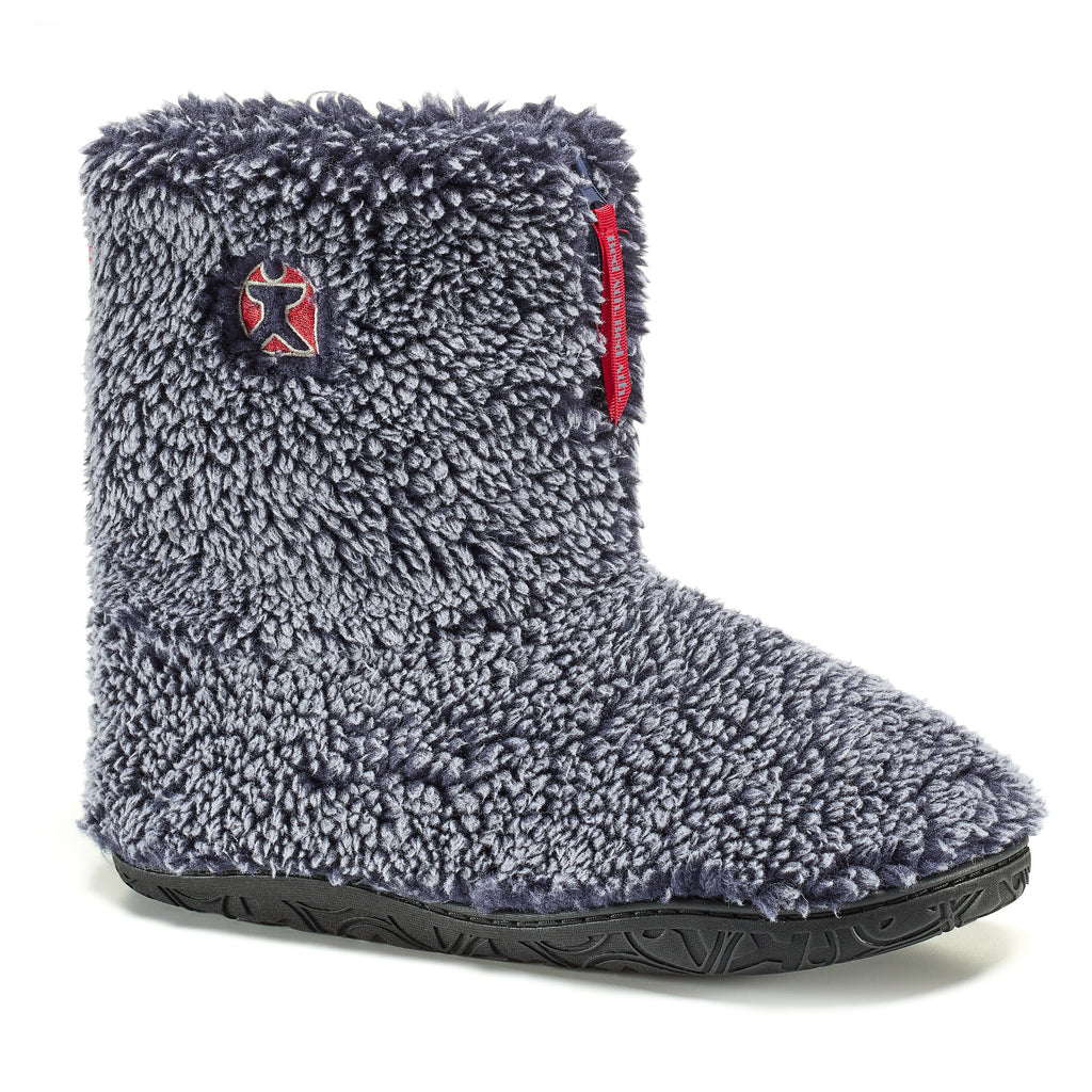 Lipper Bot Gosling - 100% Recycled Sherpa Men's Slipper Boot - Snow Tipped Navy ...