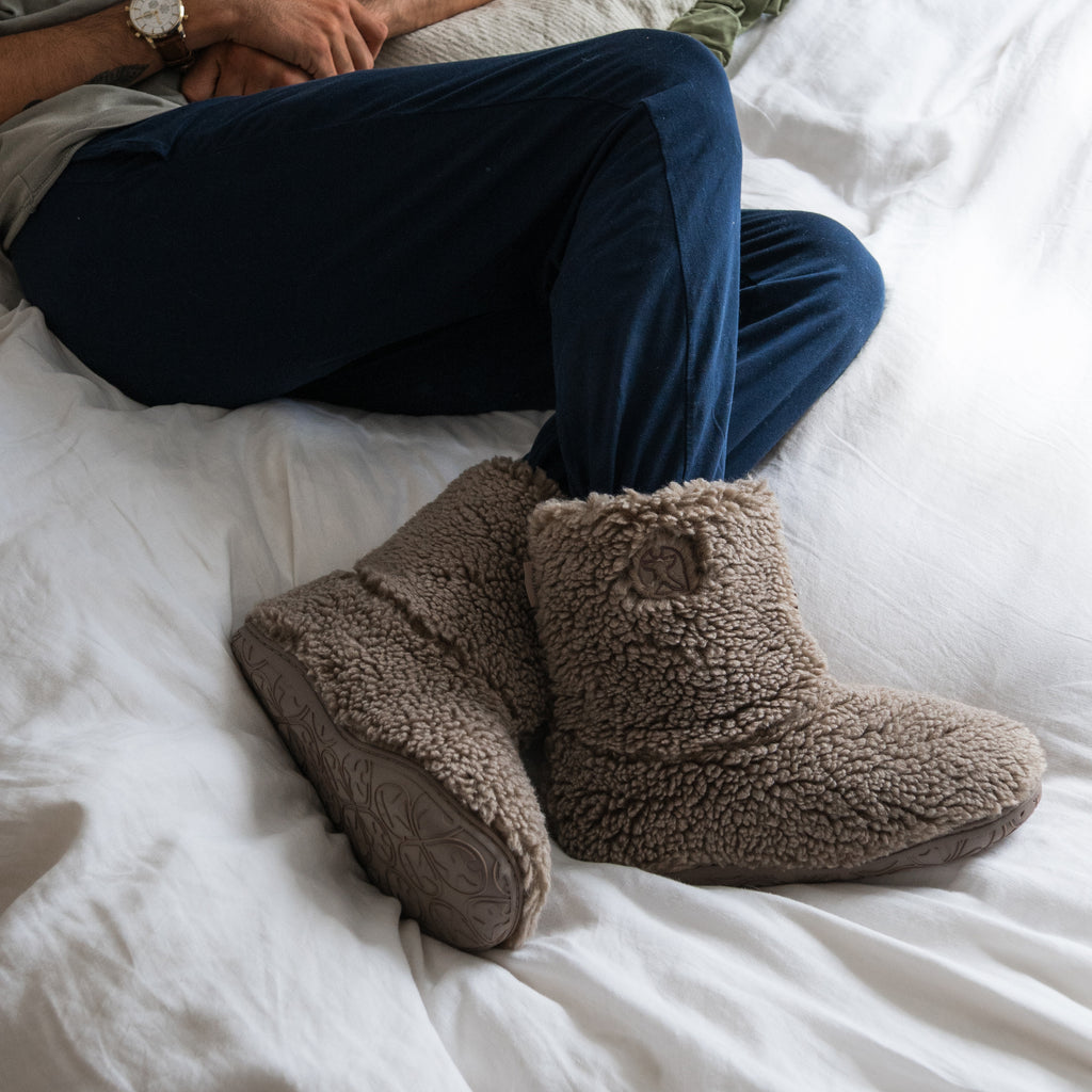 Gosling - Snow Tipped Sherpa Slipper Boot - Washed Taupe
