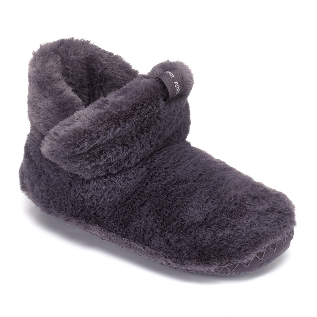 women's recycled High Density purple Faux Fur slipper boots
