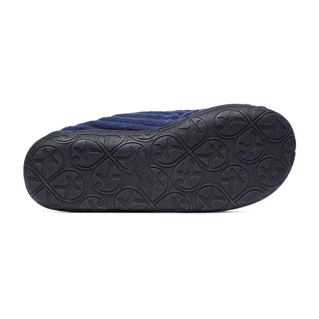 Picture of Jamie Navy slipper sole with Bedroom Athletics logo