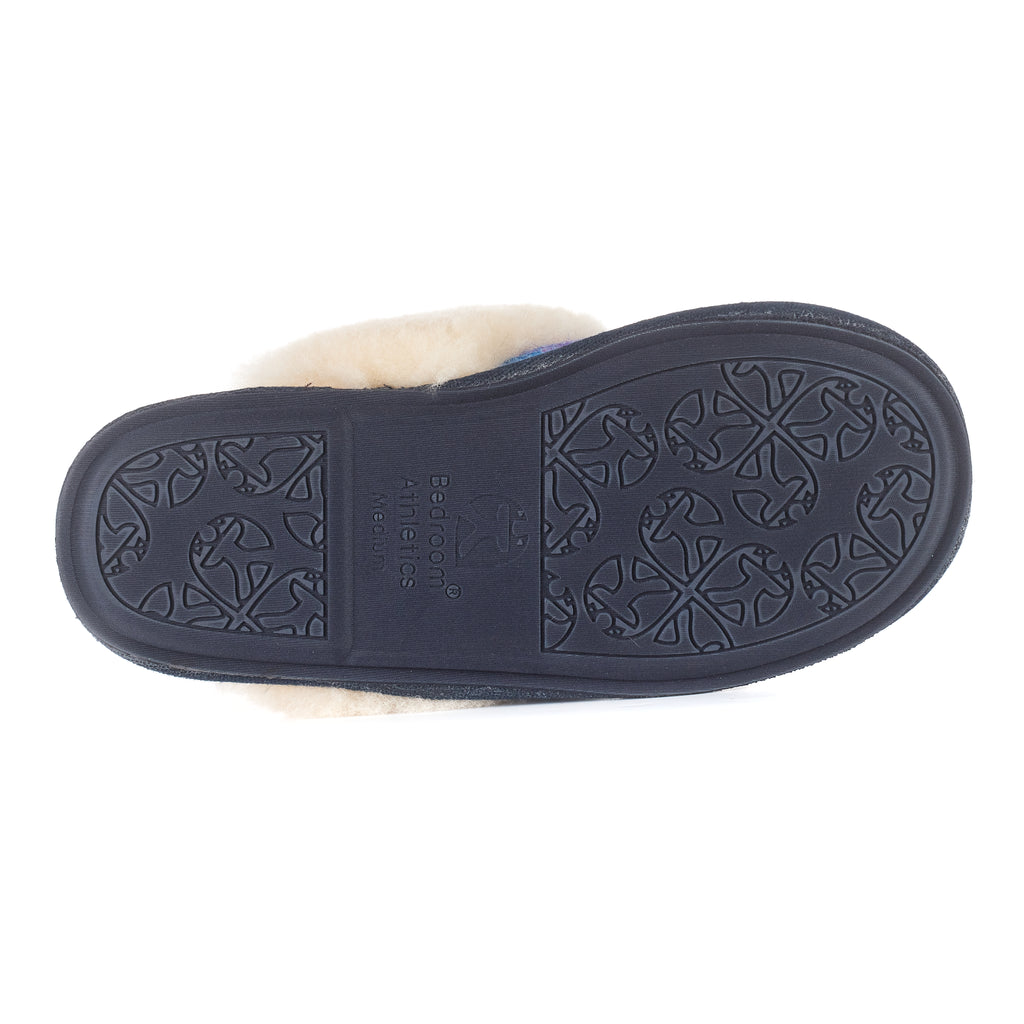 Kate Denim Purple Check Undersoles with Bedroom Athletics logo