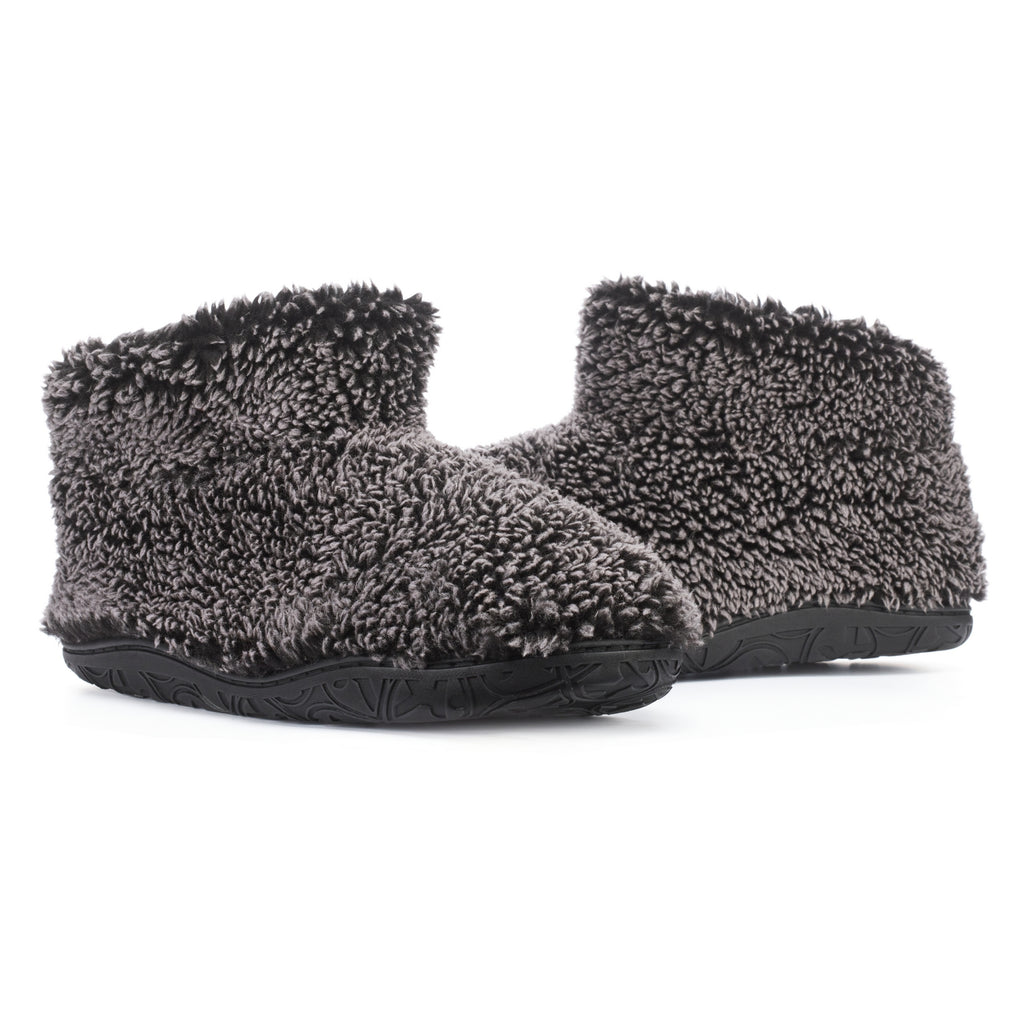 black slip on men's Short Length Slipper Boots