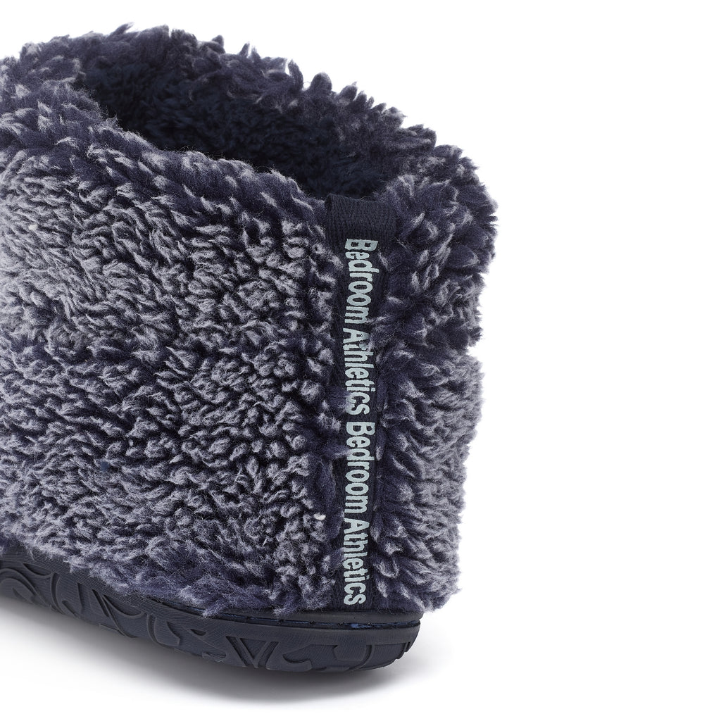 recycled men's navy slipper boots
