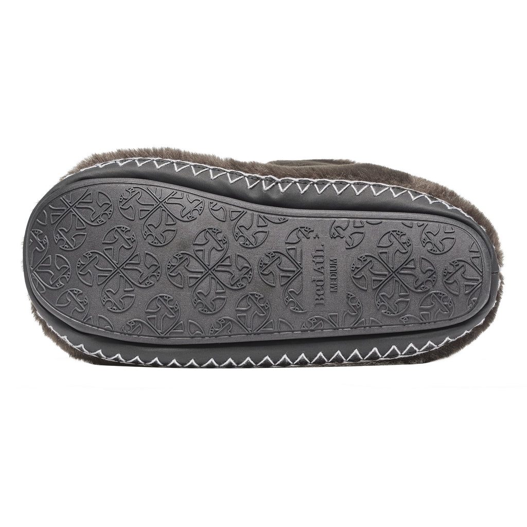 Marilyn Charcoal Slipper Boot Sole with Bedroom Athletics Logo
