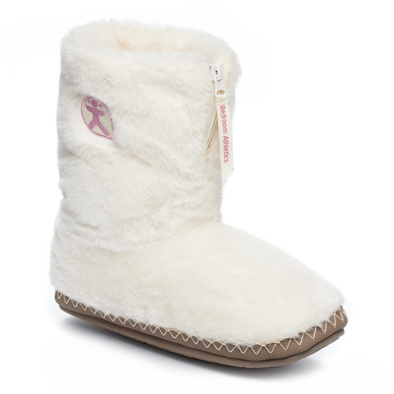 Monroe - Faux Fur Slipper Boot - Cream / Moonrock