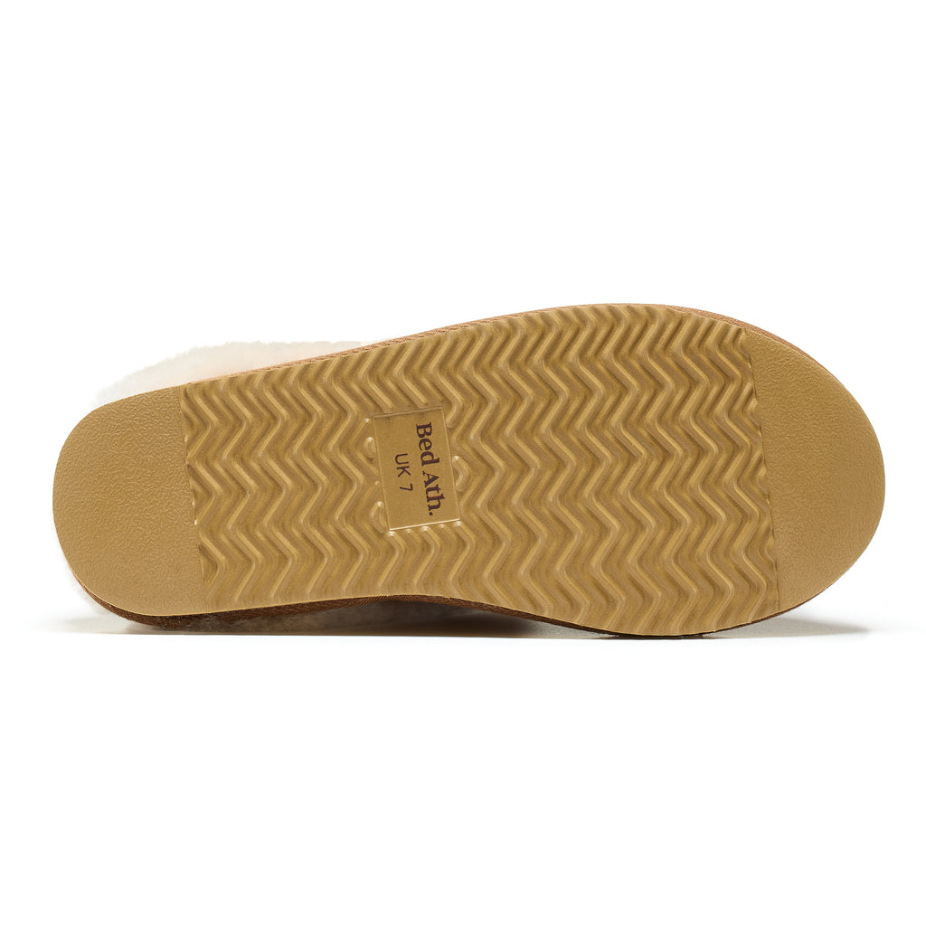Margot - Double Faced Sheepskin Mule - Chestnut