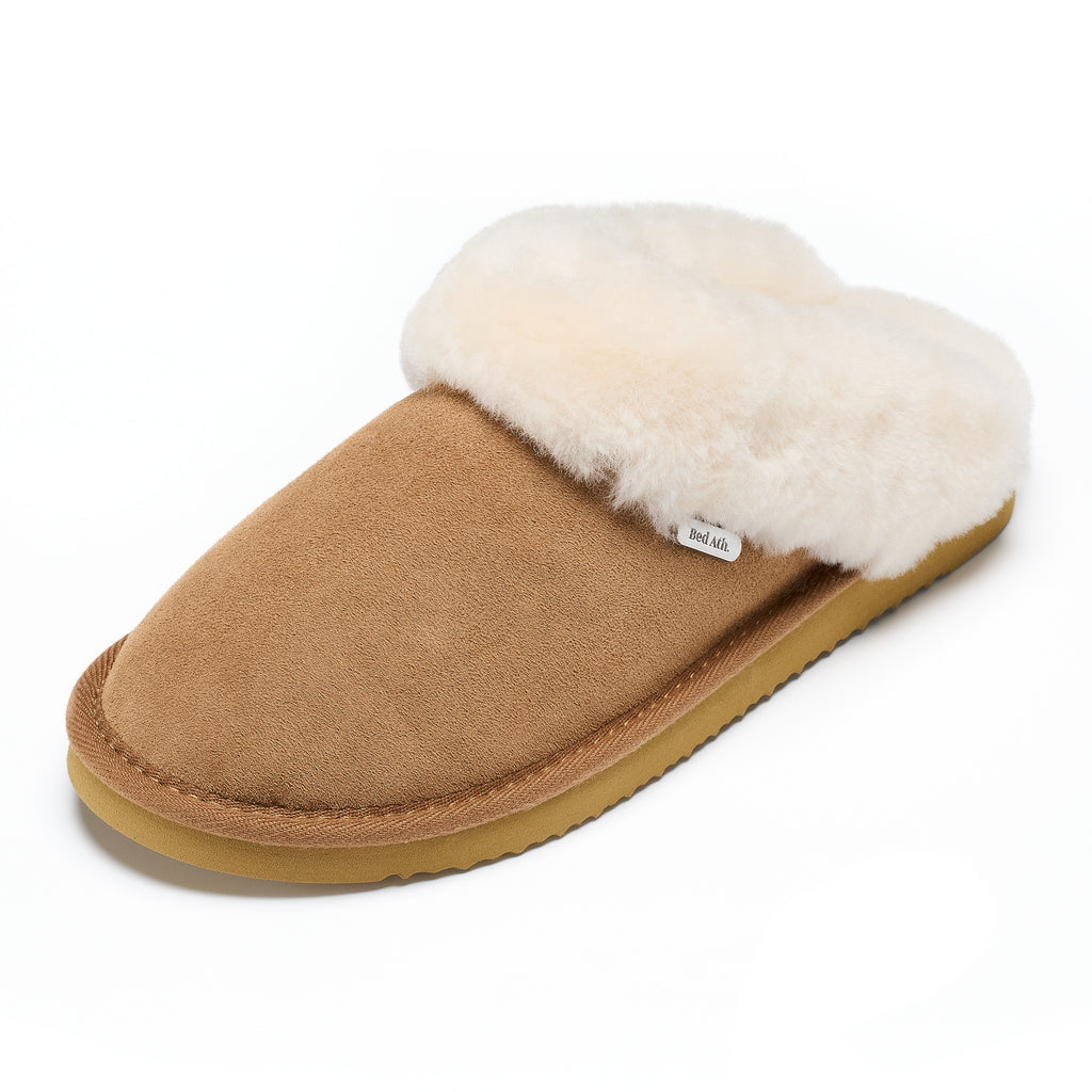 Margot - Double Faced Sheepskin Mule - Chestnut