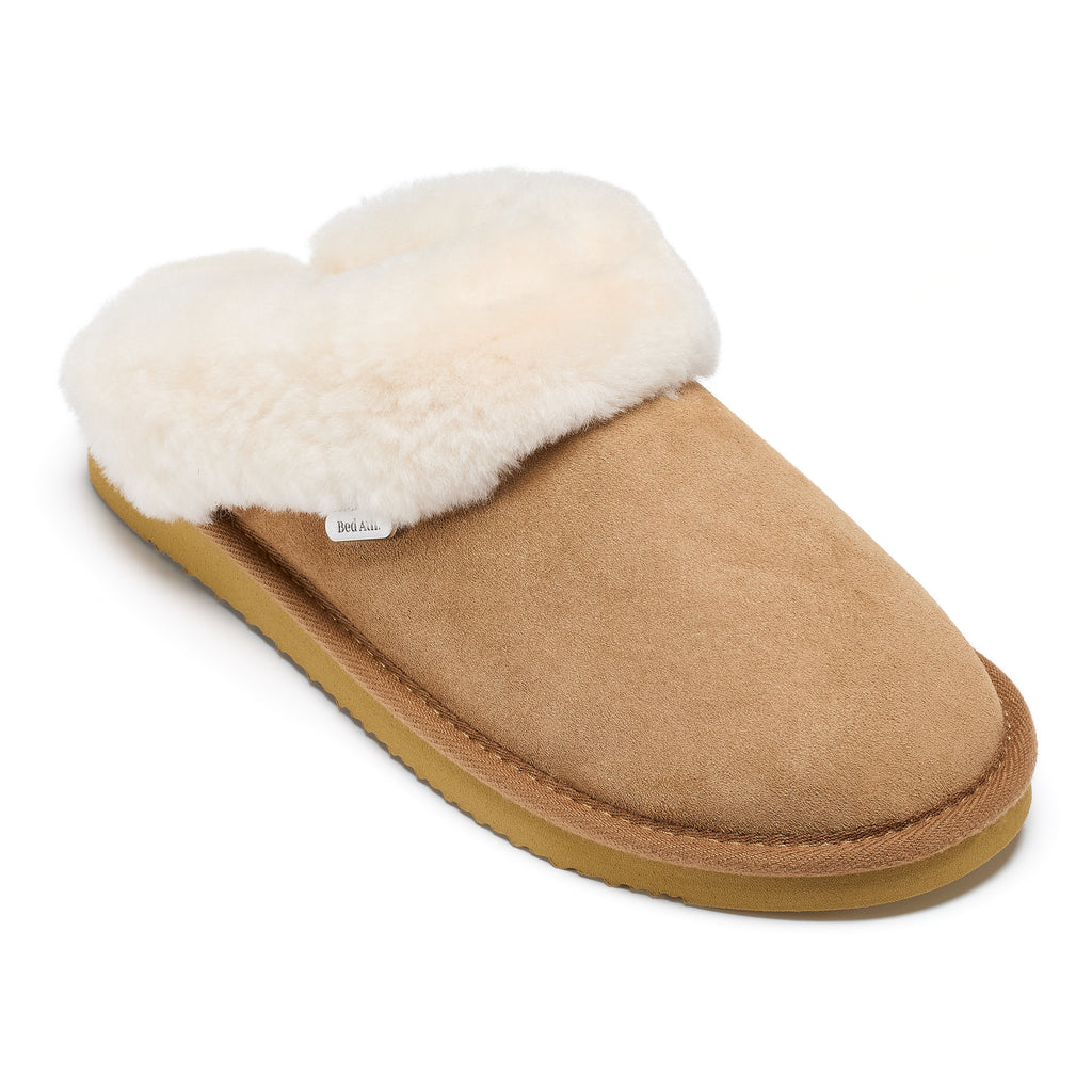 Margot - Double Faced Sheepskin Mule - Chestnut