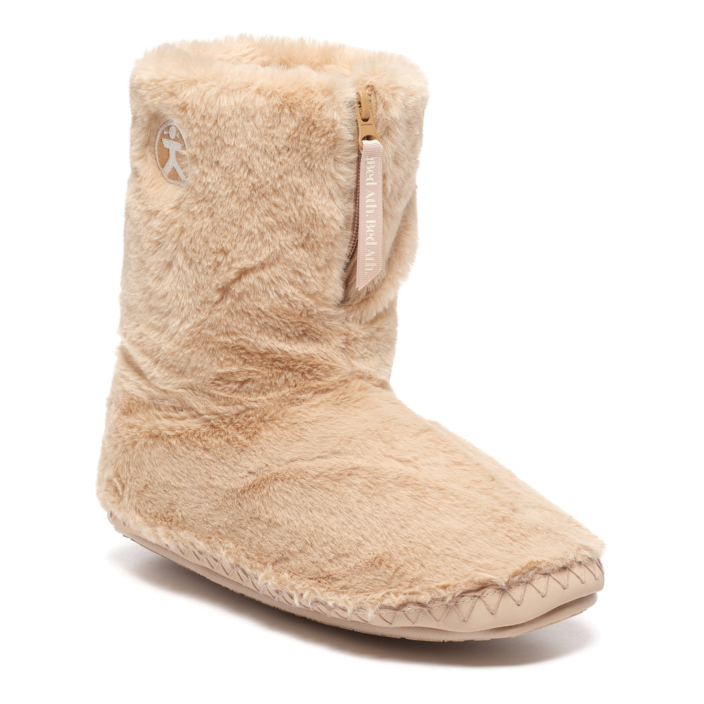 Marilyn - Classic Faux Fur Slipper Boot - Latte