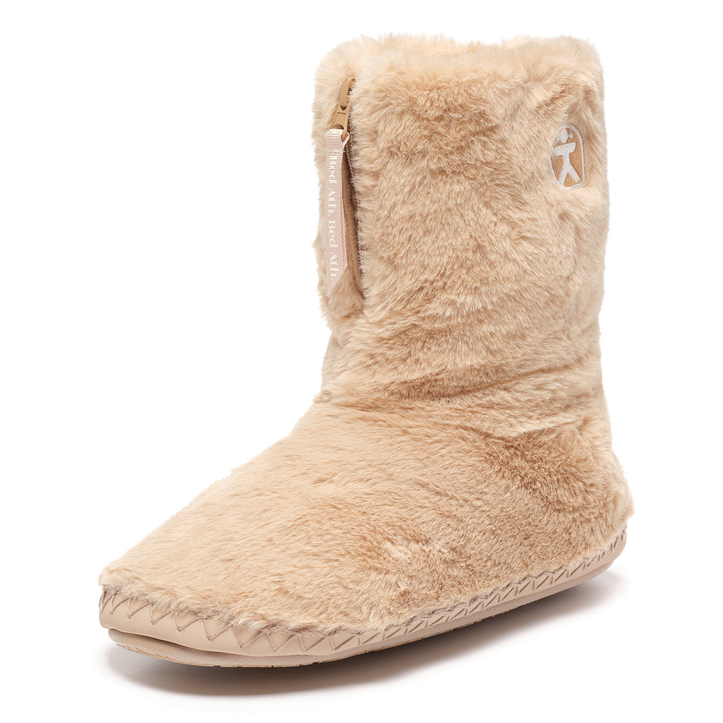 Marilyn - Classic Faux Fur Slipper Boot - Latte