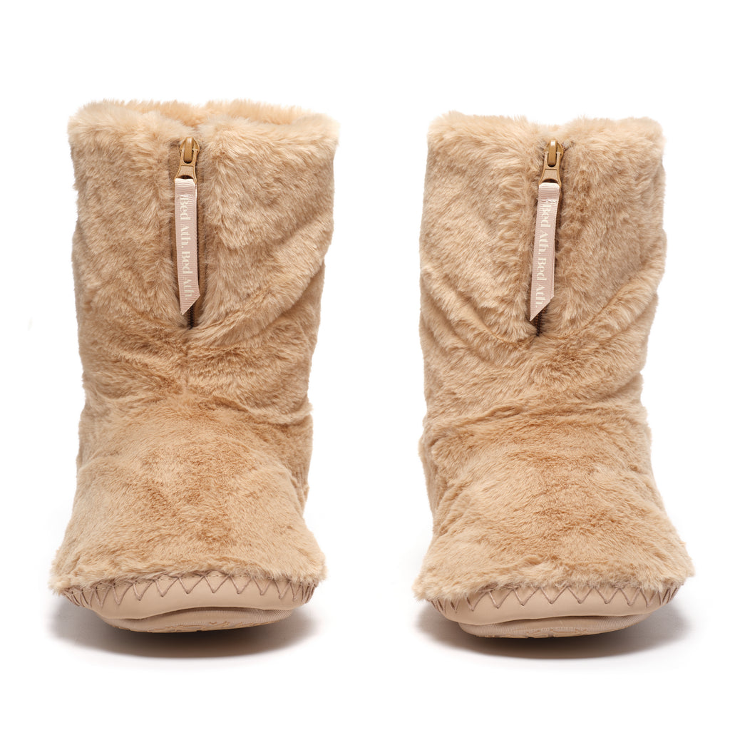 Marilyn - Classic Faux Fur Slipper Boot - Latte