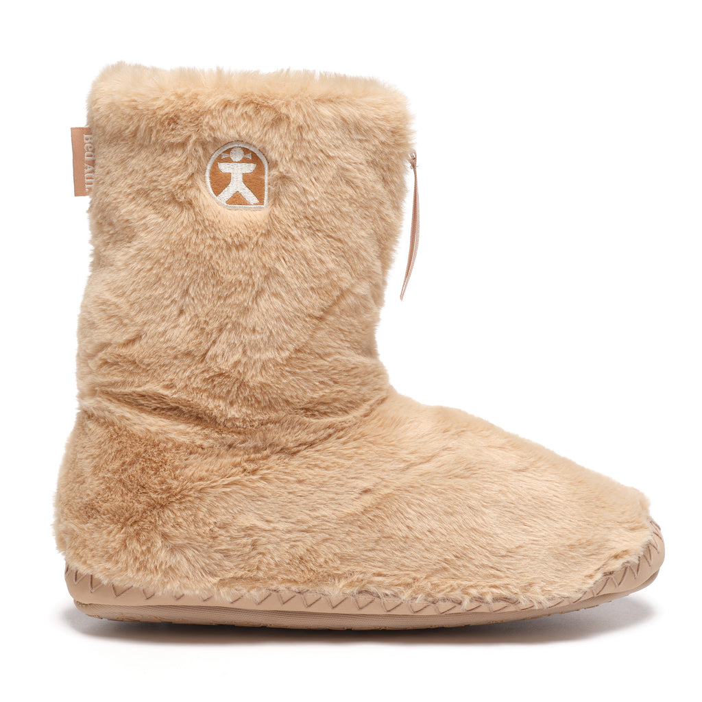 Marilyn - Classic Faux Fur Slipper Boot - Latte
