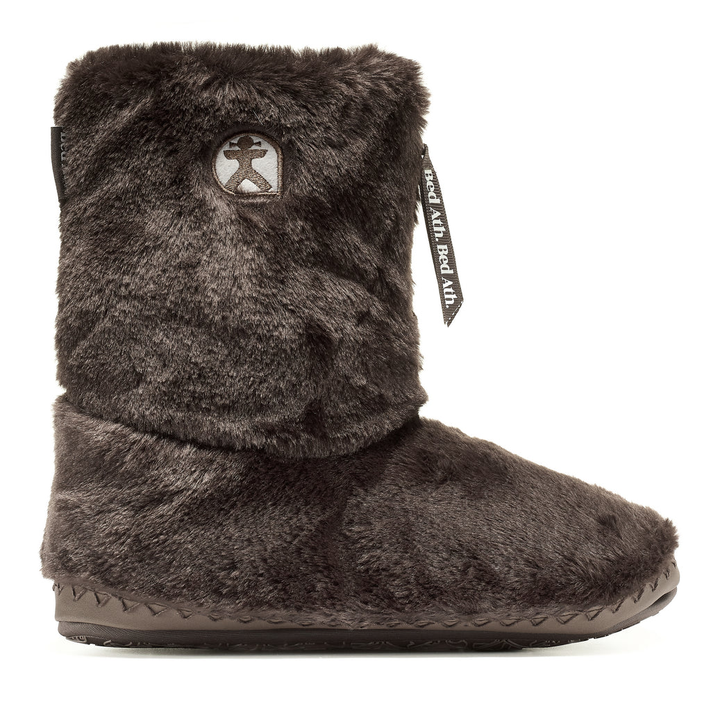 Marilyn - Classic Faux Fur Slipper Boot - Dark Chocolate