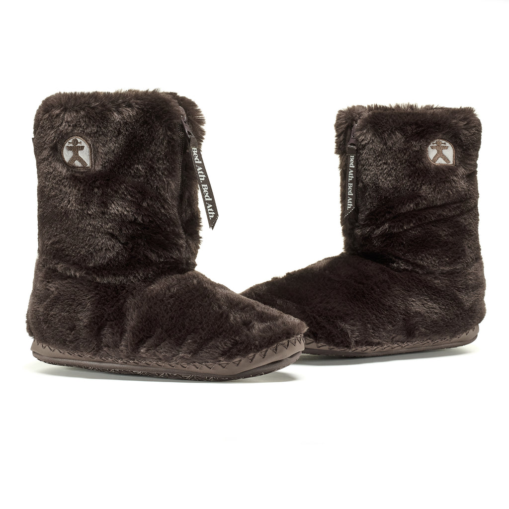 Marilyn - Classic Faux Fur Slipper Boot - Dark Chocolate