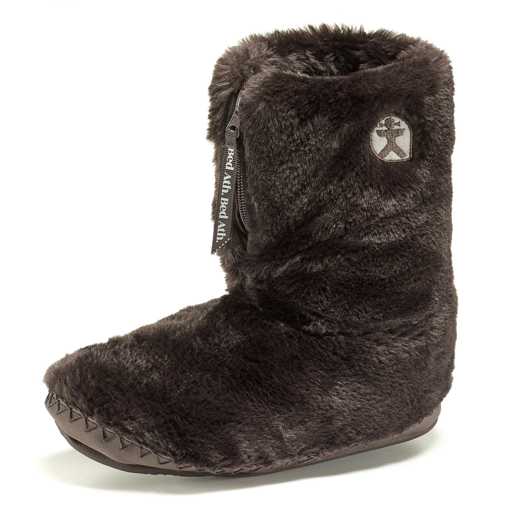 Marilyn - Classic Faux Fur Slipper Boot - Dark Chocolate – Bedroom ...
